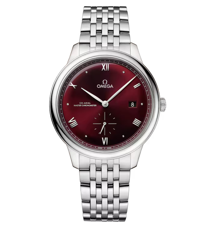 OMEGA De Ville Prestige, 41mm Watch with Burgundy Dial
